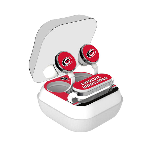 Carolina Hurricanes Stripe Wireless Earbuds-0