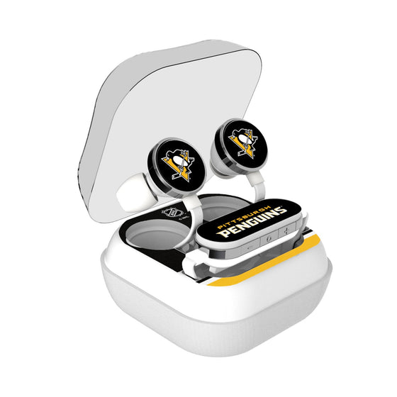 Pittsburgh Penguins Stripe Wireless Earbuds-0