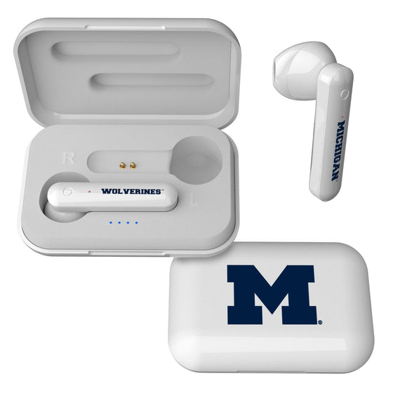 Michigan Wolverines Insignia Wireless Earbuds-0