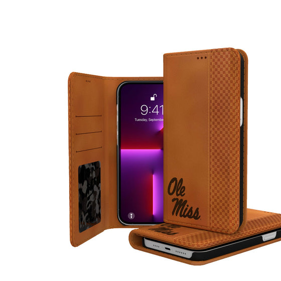 Mississippi Ole Miss Rebels Woodburned Folio Case-0