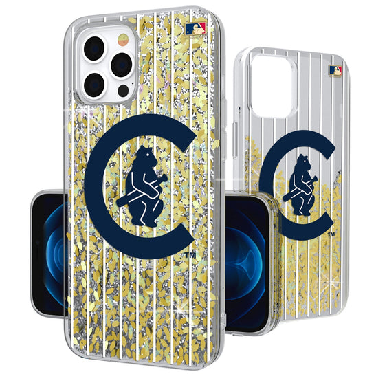 Chicago Cubs Home 1911-1912 - Cooperstown Collection Pinstripe Gold Glitter Case - 757 Sports Collectibles