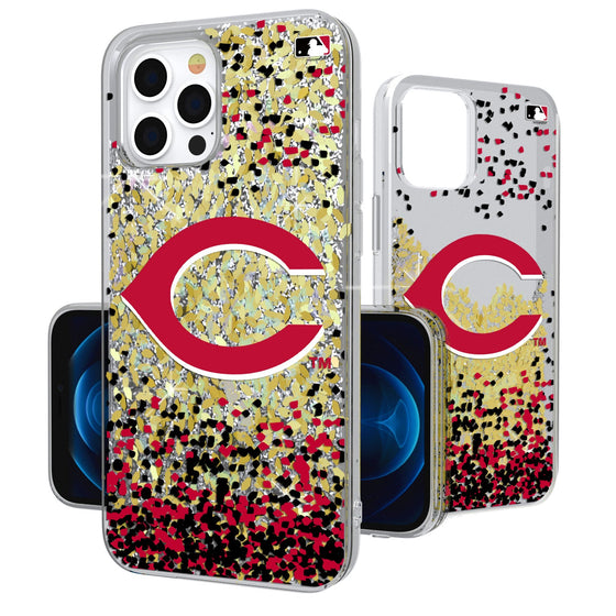 Cincinnati Reds Confetti Gold Glitter Case - 757 Sports Collectibles