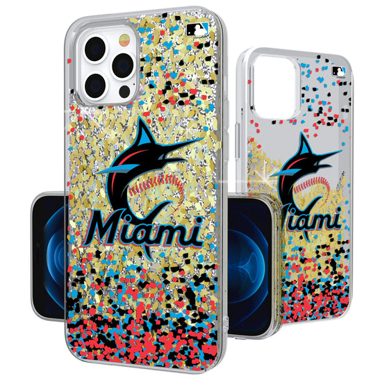 Miami Marlins Confetti Gold Glitter Case - 757 Sports Collectibles