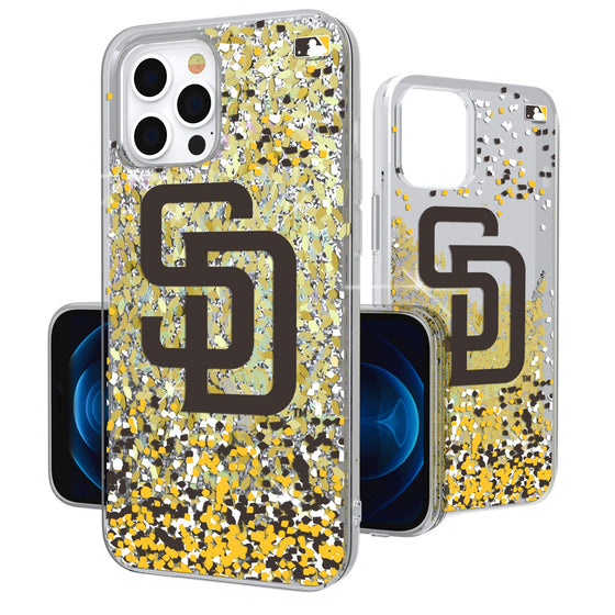 San Diego Padres Confetti Gold Glitter Case - 757 Sports Collectibles