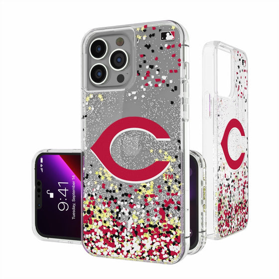 Cincinnati Reds Confetti Gold Glitter Case - 757 Sports Collectibles