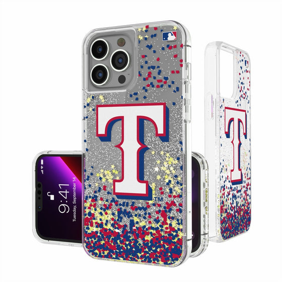 Texas Rangers Confetti Gold Glitter Case - 757 Sports Collectibles