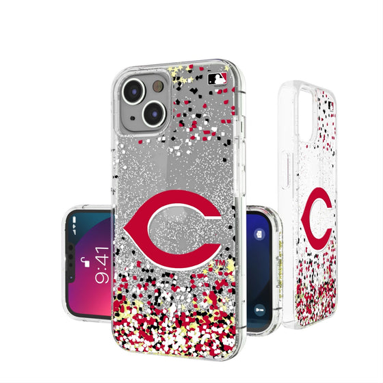 Cincinnati Reds Confetti Gold Glitter Case - 757 Sports Collectibles