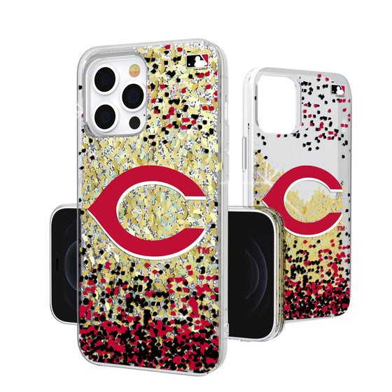 Cincinnati Reds Confetti Gold Glitter Case - 757 Sports Collectibles