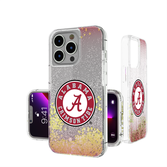 Alabama Crimson Tide Linen Glitter Phone Case-0