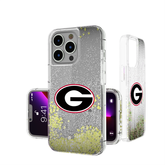 Georgia Bulldogs Linen Glitter Phone Case-0