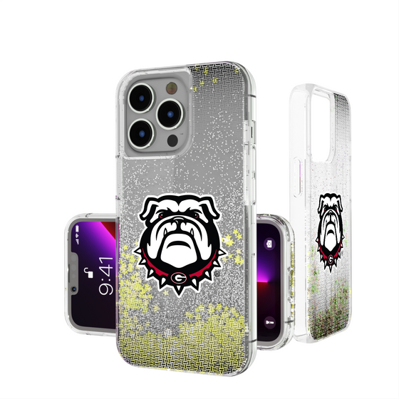 Georgia Bulldogs Linen Glitter Phone Case-0