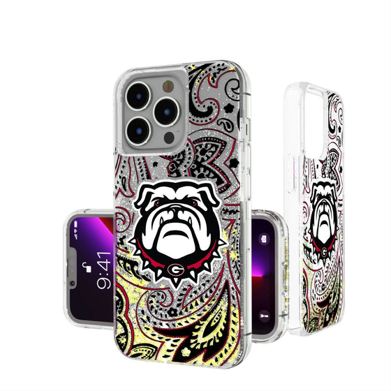 Georgia Bulldogs Paisley Glitter Case-0