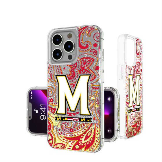 Maryland Terrapins Paisley Glitter Case-0