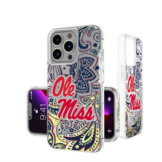 Mississippi Ole Miss Rebels Paisley Glitter Case-0