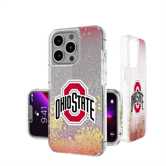 Ohio State Buckeyes Linen Glitter Phone Case-0