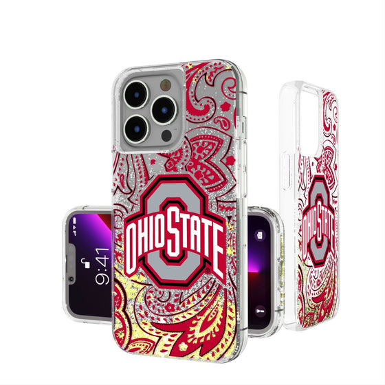 Ohio State Buckeyes Paisley Glitter Case-0