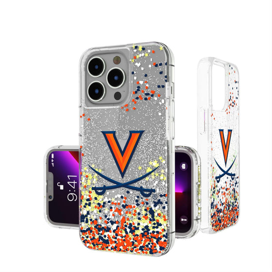 Virginia Cavaliers Confetti Glitter Case-0