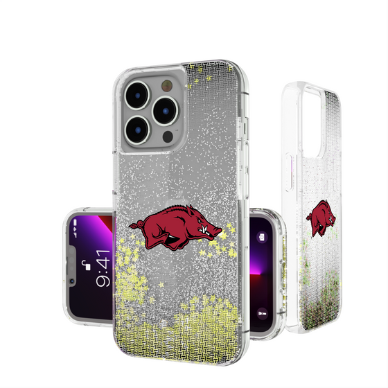 Arkansas Razorbacks Linen Glitter Phone Case-0