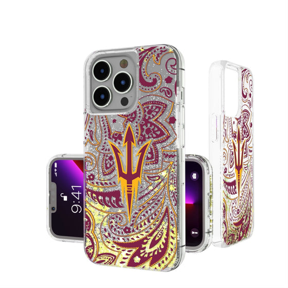 Arizona State Sun Devils Paisley Glitter Case-0