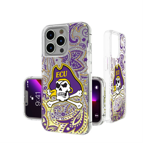 East Carolina Pirates Paisley Glitter Case-0