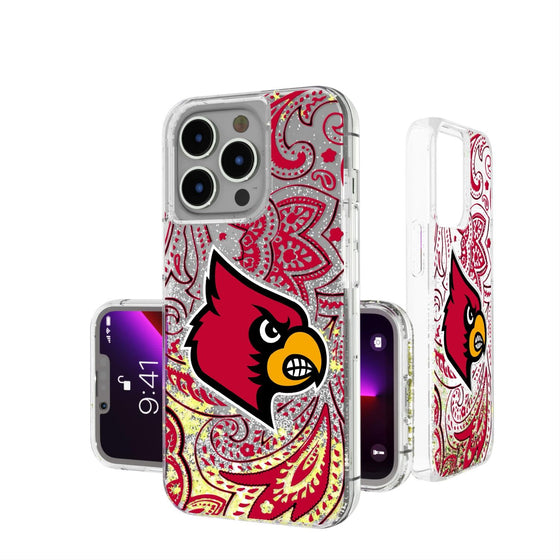 Louisville Cardinals Paisley Glitter Case-0