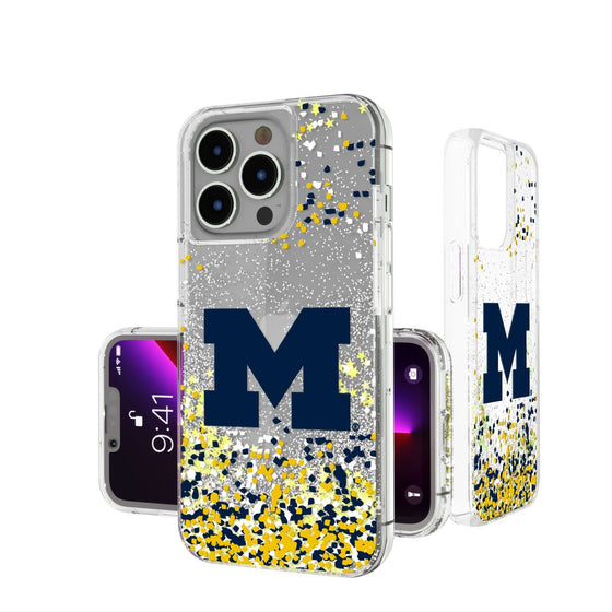 Michigan Wolverines Confetti Glitter Case-0