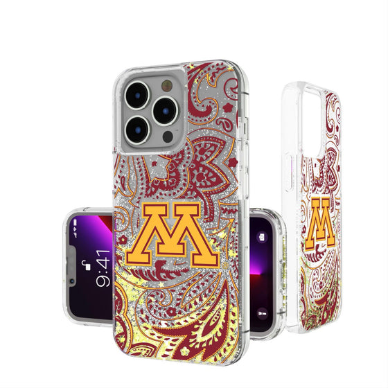 Minnesota Golden Gophers Paisley Glitter Case-0