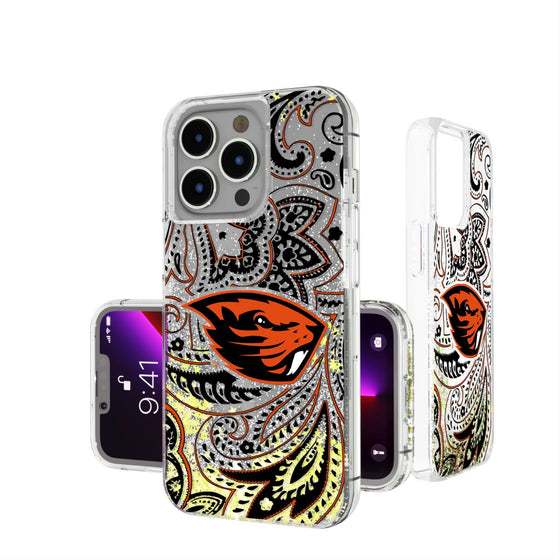 Oregon State Beavers Paisley Glitter Case-0