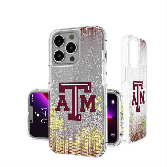 Texas A&M Aggies Linen Glitter Phone Case-0