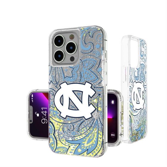 North Carolina Tar Heels Paisley Glitter Case-0