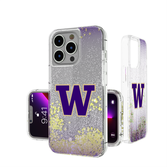 Washington Huskies Linen Glitter Phone Case-0