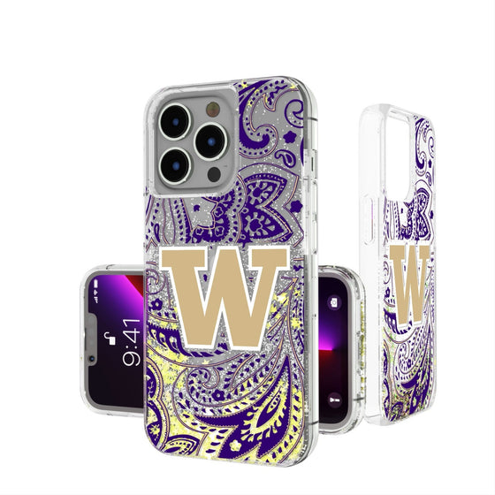 Washington Huskies Paisley Glitter Case-0