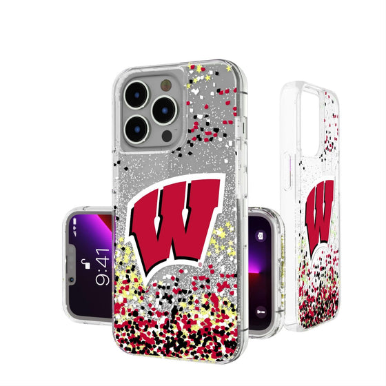 Wisconsin Badgers Confetti Glitter Case-0