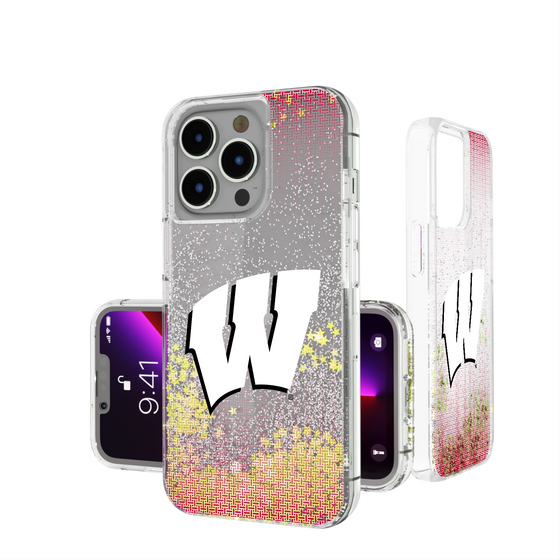 Wisconsin Badgers Linen Glitter Phone Case-0