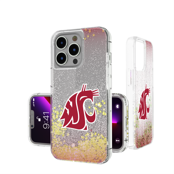 Washington State Cougars Linen Glitter Phone Case-0