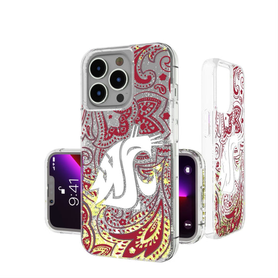 Washington State Cougars Paisley Glitter Case-0