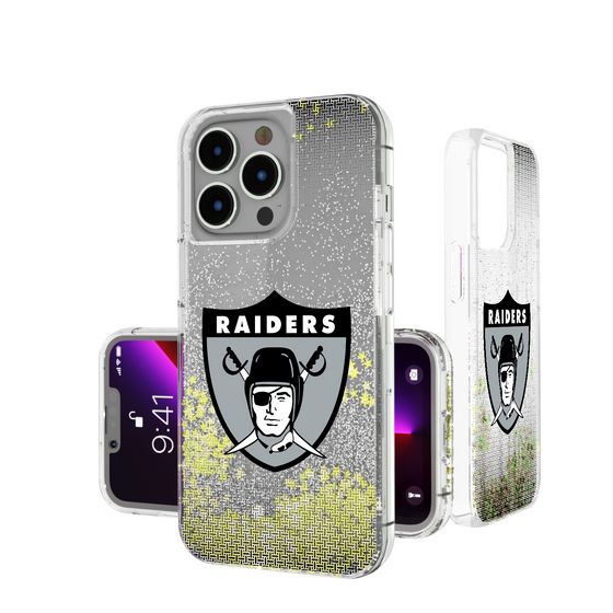 Oakland Raiders 1963 Historic Collection Linen Glitter Phone Case-0