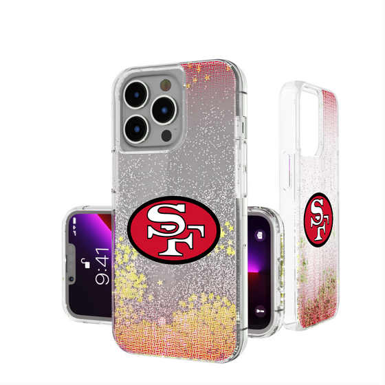 San Francisco 49ers Historic Collection Linen Glitter Phone Case-0