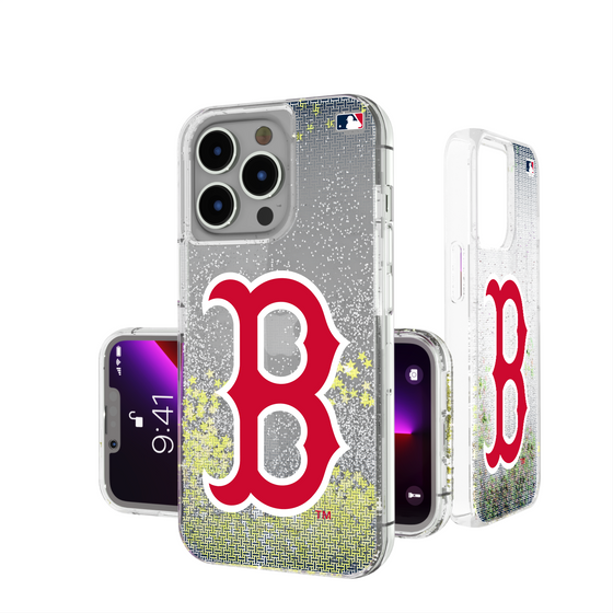 Boston Red Sox Linen Glitter Phone Case-0