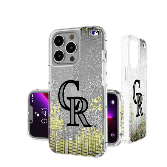 Colorado Rockies Linen Glitter Phone Case-0