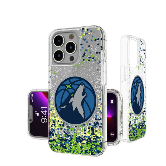 Minnesota Timberwolves Confetti Glitter Case-0