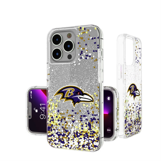 Baltimore Ravens Confetti Glitter Case - 757 Sports Collectibles