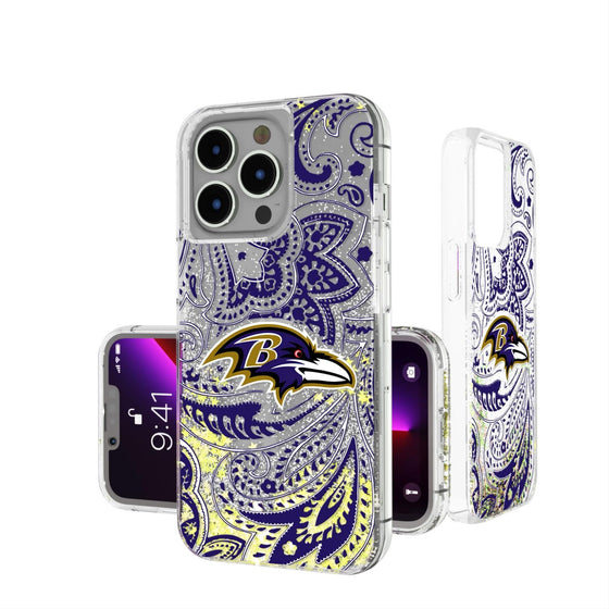 Baltimore Ravens Paisley Glitter Case-0