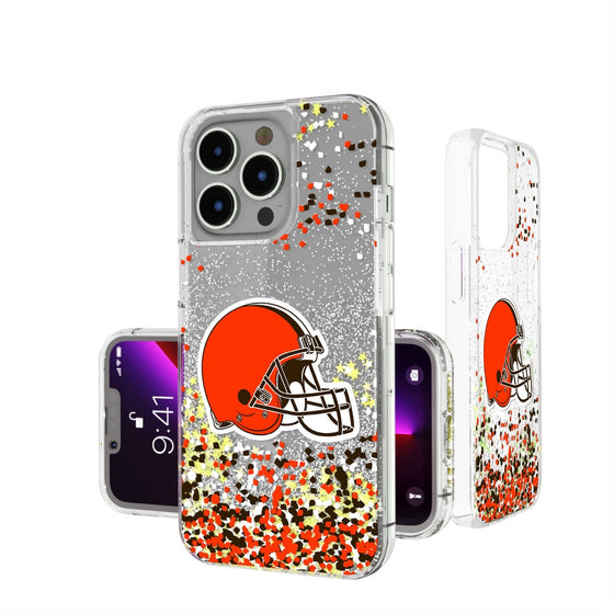 Cleveland Browns Confetti Glitter Case - 757 Sports Collectibles