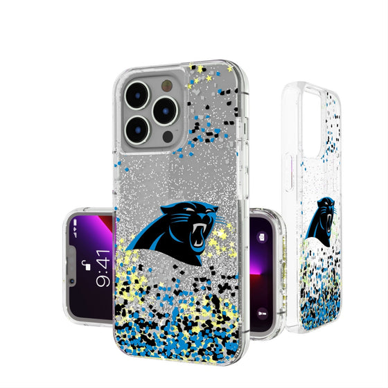 Carolina Panthers Confetti Glitter Case - 757 Sports Collectibles