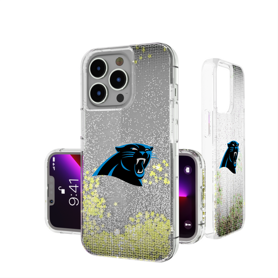 Carolina Panthers Linen Glitter Phone Case-0