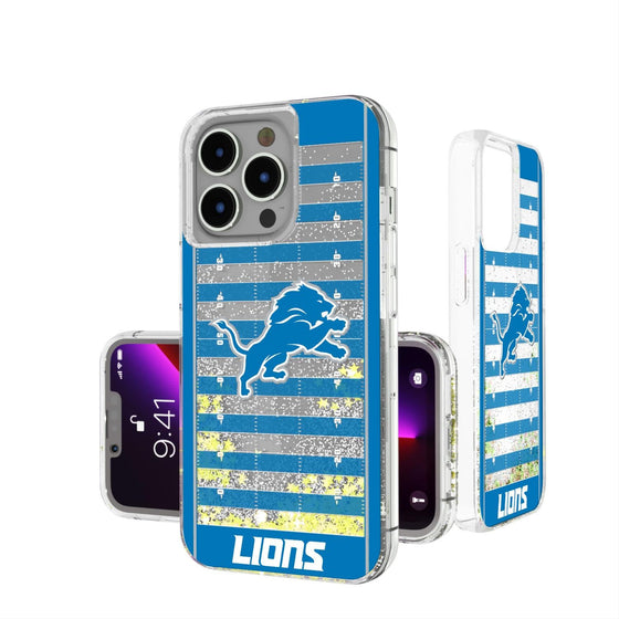 Detroit Lions Football Field Glitter Case-0