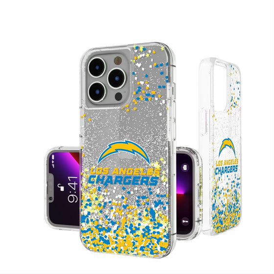 Los Angeles Chargers Confetti Glitter Case - 757 Sports Collectibles