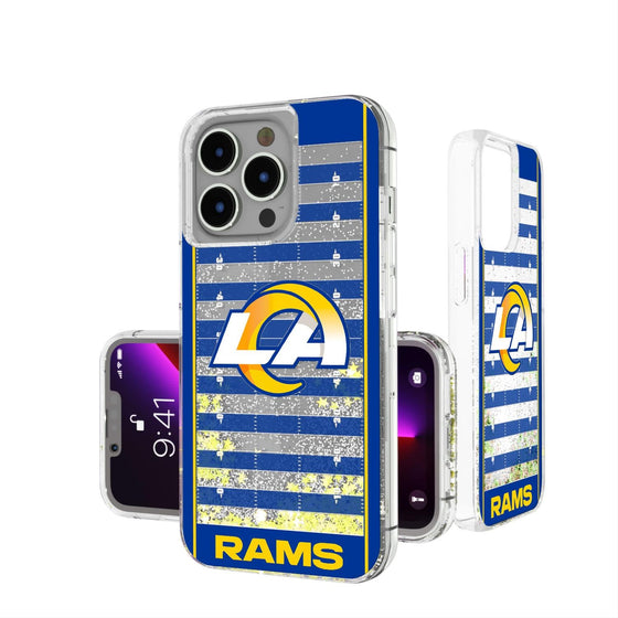 Los Angeles Rams Football Field Glitter Case-0