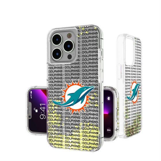 Miami Dolphins Blackletter Glitter Case-0